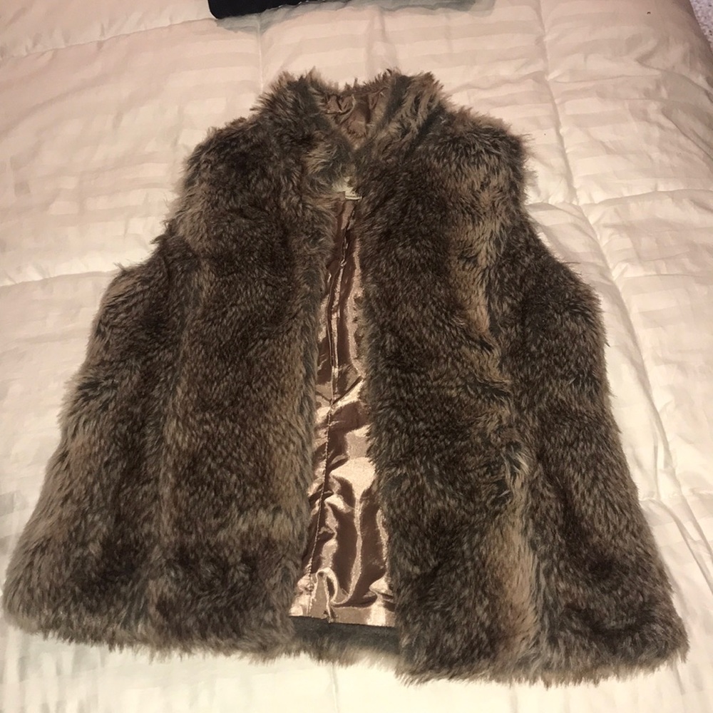 Vintage Havana Faux Fur Vest